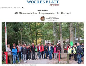 Mehr über den Artikel erfahren BriMel unterwegs – 48. Ökumenischer Hungermarsch für Burundi