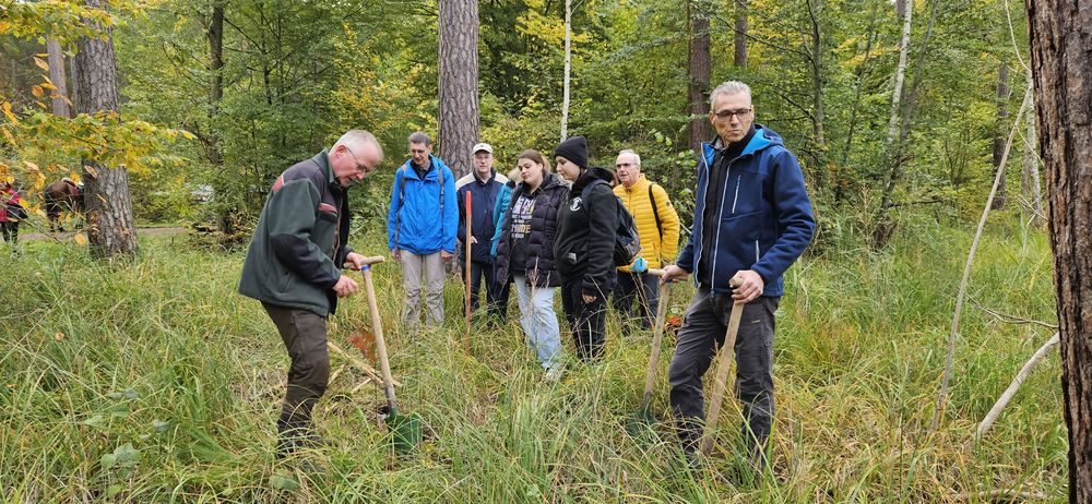 Hungermarschtag 2025 - Förster Hornbach erläutert die Pflanzung