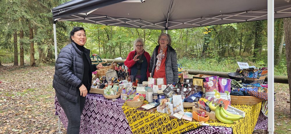 Hungermarschtag 2025 - Am Stand des Weltladens Schifferstadt